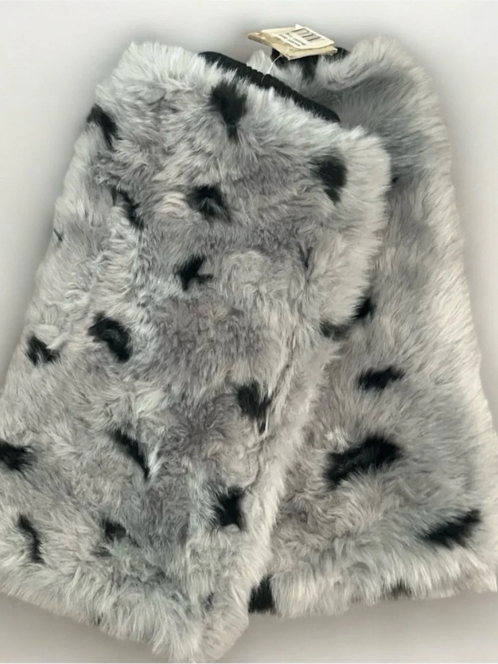 Josef Seibel Gray & Black Faux Fur Leg Warmers